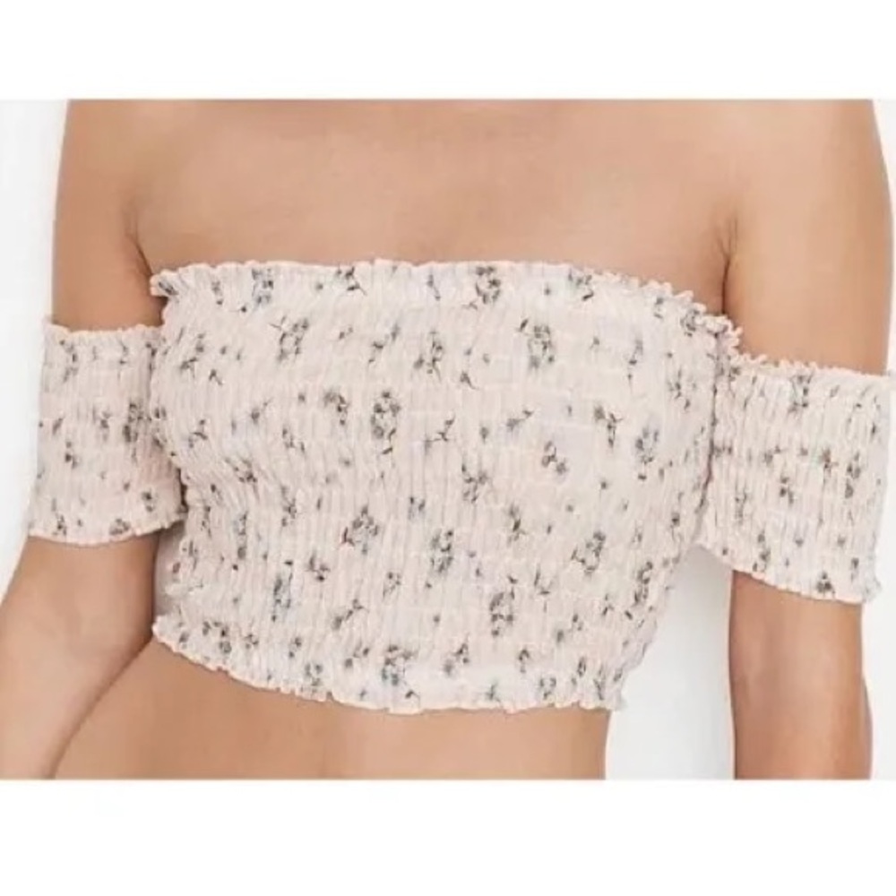 Victoria’s Secret Floral Off-Shoulder Smocked Top